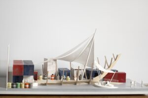 Model of the Luxembourg pavilion. Copyright : Atelier d’architecture et de design Jim Clemes, Esch-sur-Alzette / photo : MNHA, Tom Lucas et Ben Muller