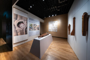 fallen trees exhibition at luxembourg pavilion at expo 2025 osaka